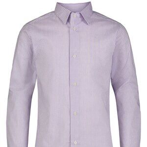 NWT 14  Calvin Klein Big Boys Long Sleeve Stretch Hounds Tooth Print Dress Shirt